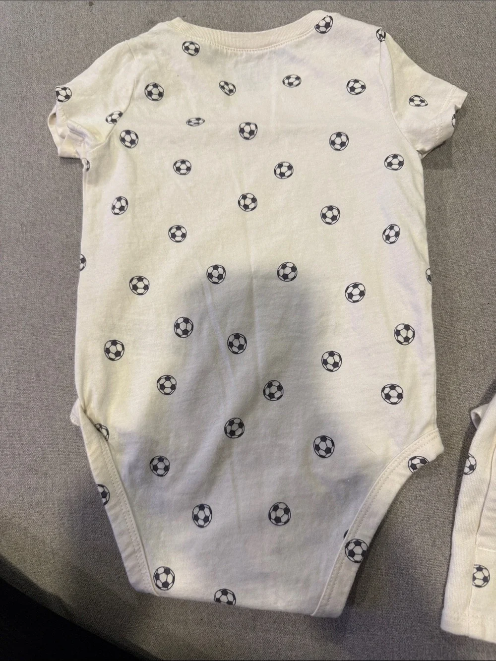 Carter's Cream Soccer-Print Bodysuit & Shorts Set
